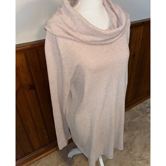 Barefoot Dreams CozyChic Ultra Lite Coastal Cowl Neck Tunic Sweater Womens Large - Picture 4 of 13